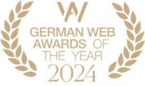 Wir sind German Web Award 2024 Gewinner!